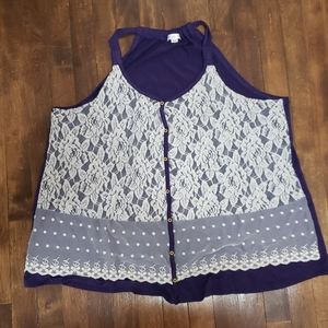 Womens racerback lace from tank